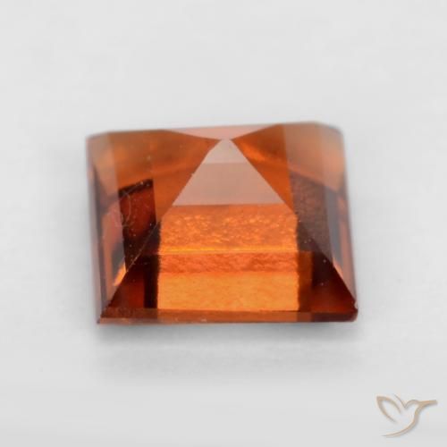 Hessonite Garnet Gemstone in 6 x 6 mm (calibrated) Size for Sale, Hessonite Garnet Stone in Dark Orange Color
