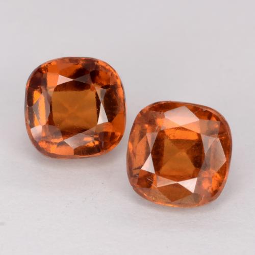 Naranja rojizo Granate Hesonita Gema - 1.6ct Corte en Forma Cojín (ID: 541533)