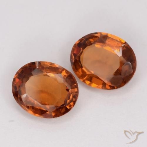 2.78 ctw Orange Hessonite Garnet Stones, Natural Hessonite Garnet in Oval Facet Shape for Sale