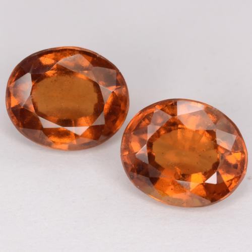 Deep Orange Hessonite Garnet Gem - 2.3ct Oval Facet (ID: 541541)