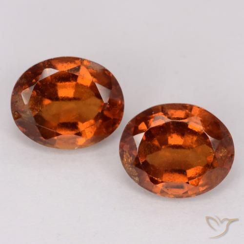 3.32ctw Natural Amber Orange Hessonite Garnet, Oval, VS-SI
