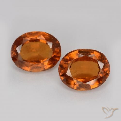 3.42 ct Orange Hessonite Garnet, 7.9 x 6.3 mm Oval Cut From Madagascar, Photo A