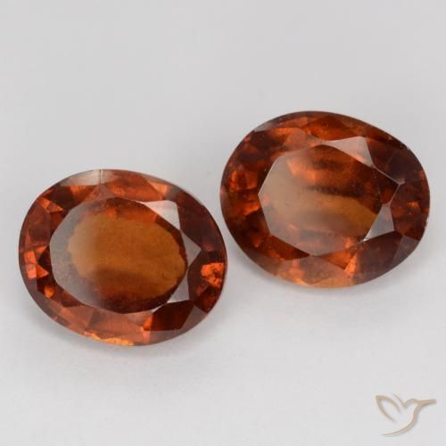 4.64 ctw Orange Hessonite Garnet Stones, Natural Hessonite Garnet in Oval Facet Shape for Sale