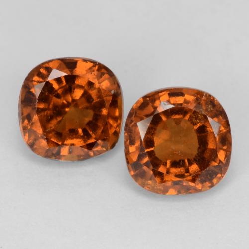 Amber Orange Hessonite Garnet Gem - 1.4ct Cushion-Cut (ID: 541716)
