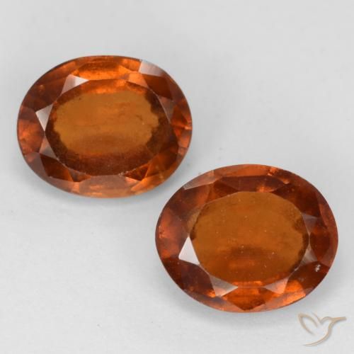 3.52 ct Orange Hessonite Garnet, 8 x 6.5 mm Oval Cut From Madagascar, Photo A