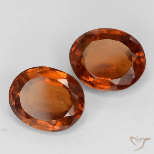 3.52 ctw Orange Hessonite Garnet Stones, Natural Hessonite Garnet in Oval Facet Shape for Sale