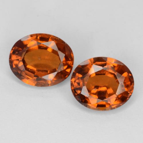 Amber Orange Hessonite Garnet Gem - 1.6ct Oval Facet (ID: 541720)