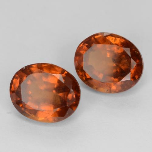 4.86 ctw Orange Hessonite Garnet Stones, Natural Hessonite Garnet in Oval Facet Shape for Sale
