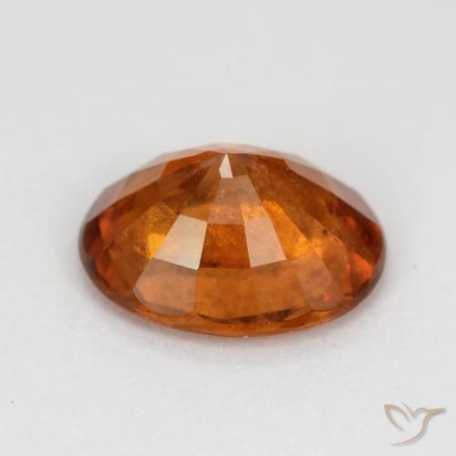 Hessonite Garnet Gemstone in 9.4 x 7.7 mm Size for Sale, Hessonite Garnet Stone in Deep Orange Color