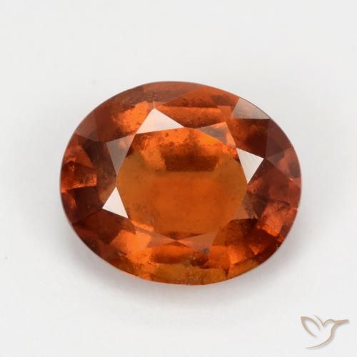 2.41ct Natural Medium Orange Hessonite Garnet, Oval, VS-SI