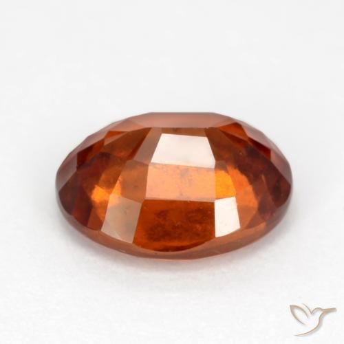 Hessonite Garnet Gemstone in 9 x 7.6 mm Size for Sale, Hessonite Garnet Stone in Medium Orange Color
