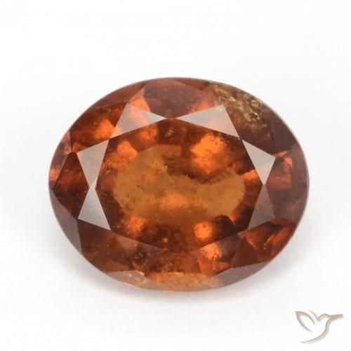 2.51ct Natural Deep Orange Hessonite Garnet, Oval, VS-SI