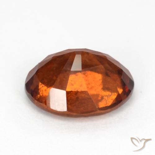 Hessonite Garnet Gemstone in 9.2 x 7.6 mm Size for Sale, Hessonite Garnet Stone in Deep Orange Color