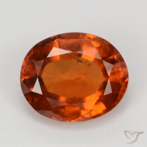 2.82ct Natural Medium Orange Hessonite Garnet, Oval, VS-SI