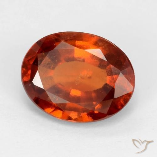 2.33 ct Orange Hessonite Garnet Stone, Natural Hessonite Garnet in Oval Facet Shape for Sale