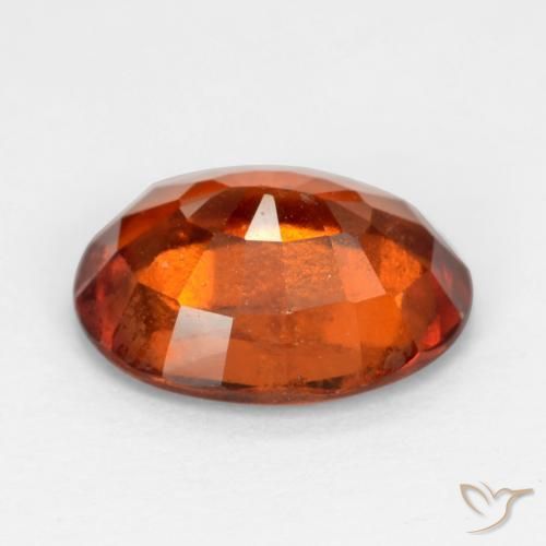 Hessonite Garnet Gemstone in 9.4 x 7.4 mm Size for Sale, Hessonite Garnet Stone in Dark Orange Color