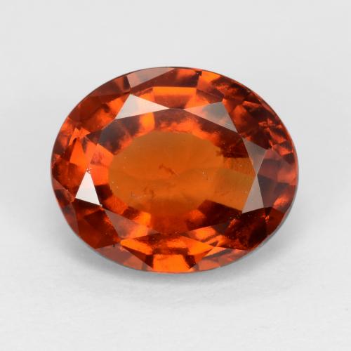 Amber Orange Hessonite Garnet Gem - 2.4ct Oval Facet (ID: 543419)