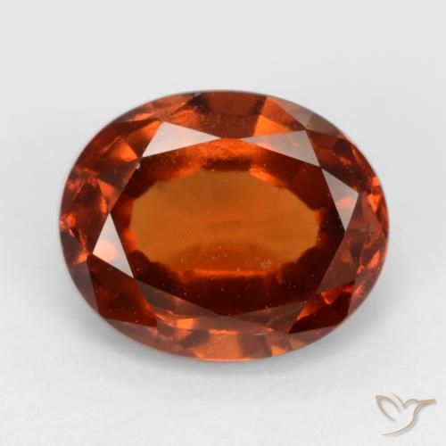 2.37ct Natural Amber Orange Hessonite Garnet, Oval, VVS-VS