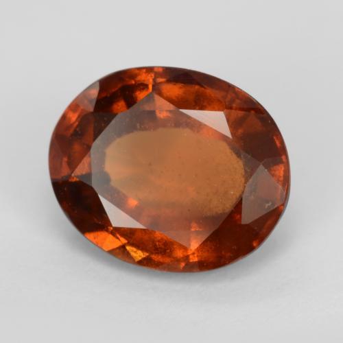 2.89 ct Orange Hessonite Garnet Stone, Natural Hessonite Garnet in Oval Facet Shape for Sale