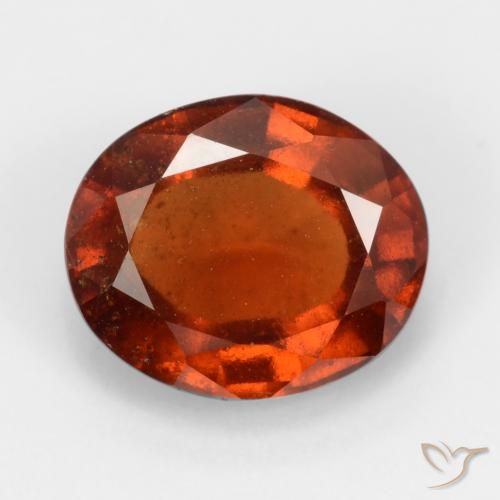 2.89ct Natural Reddish Orange Hessonite Garnet, Oval, VS-SI