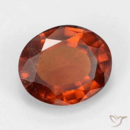 2.89 ct Orange Hessonite Garnet Stone, Natural Hessonite Garnet in Oval Facet Shape for Sale