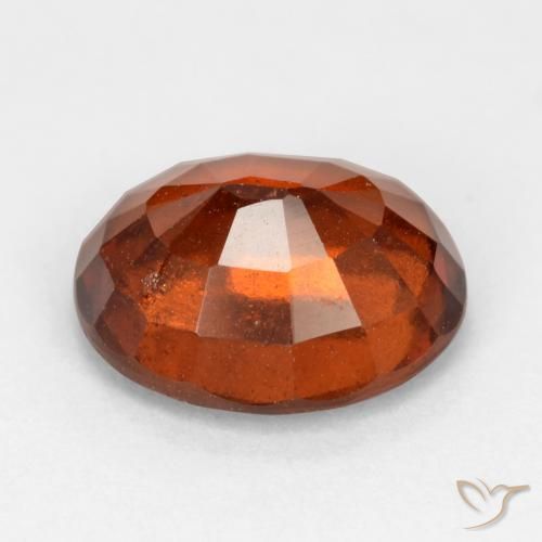 Hessonite Garnet Gemstone in 9.5 x 7.9 mm Size for Sale, Hessonite Garnet Stone in Reddish Orange Color
