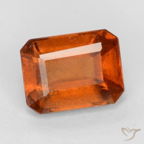 2.15 ct Orange Hessonite Garnet Stone, Natural Hessonite Garnet in Octagon Facet Shape for Sale