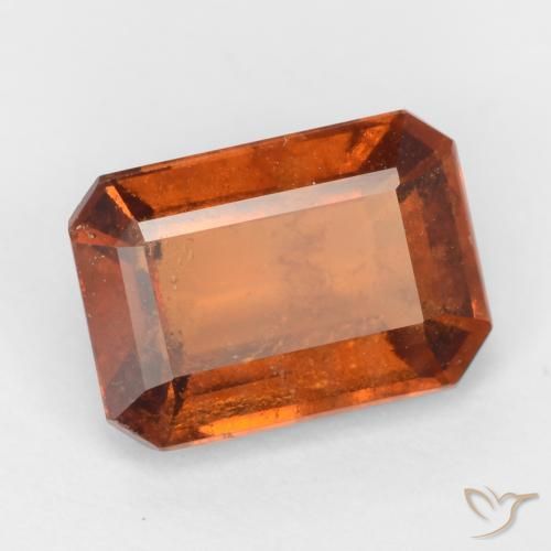 2.09 ct Orange Hessonite Garnet Stone, Natural Hessonite Garnet in Octagon Facet Shape for Sale