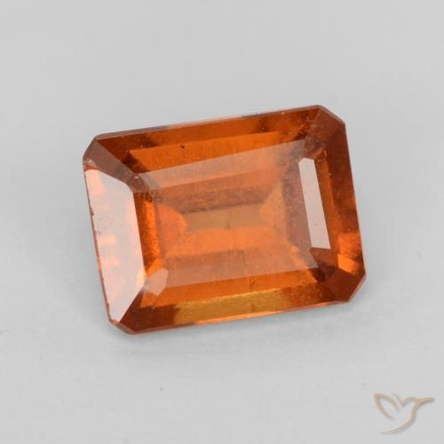 1.60 ct Orange Hessonite Garnet Stone, Natural Hessonite Garnet in Octagon Facet Shape for Sale