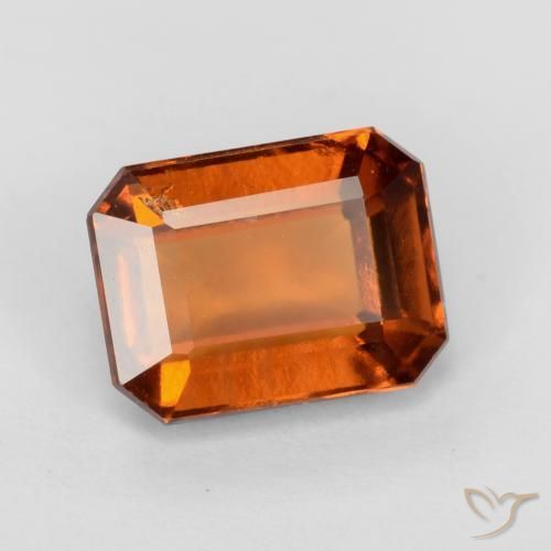 2.15 ct Orange Hessonite Garnet Stone, Natural Hessonite Garnet in Octagon Facet Shape for Sale