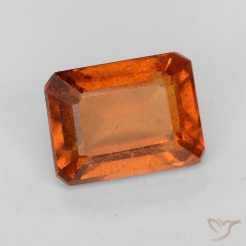 2.09 ct Orange Hessonite Garnet Stone, Natural Hessonite Garnet in Octagon Facet Shape for Sale