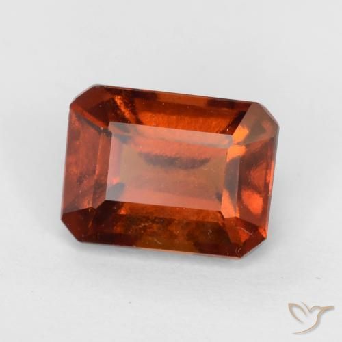 2.11 ct Orange Hessonite Garnet Stone, Natural Hessonite Garnet in Octagon Facet Shape for Sale