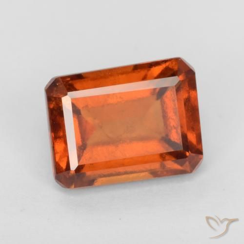 2.23 ct Orange Hessonite Garnet Stone, Natural Hessonite Garnet in Octagon Facet Shape for Sale
