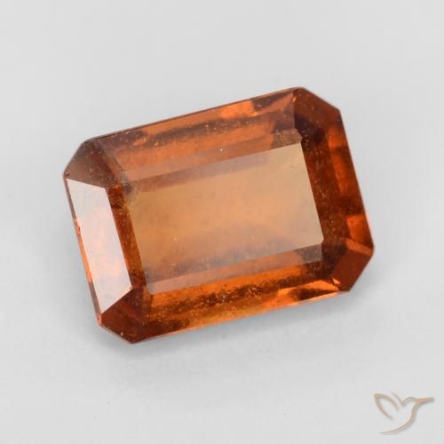 1.99 ct Orange Hessonite Garnet Stone, Natural Hessonite Garnet in Octagon Facet Shape for Sale