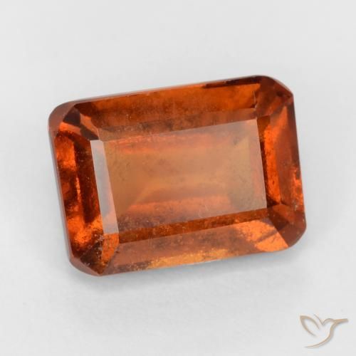 1.96 ct Orange Hessonite Garnet Stone, Natural Hessonite Garnet in Octagon Facet Shape for Sale