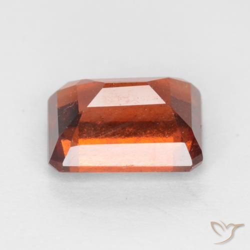 Hessonite Garnet Gemstone in 8 x 6 mm (calibrated) Size for Sale, Hessonite Garnet Stone in Medium-Dark Orange Color
