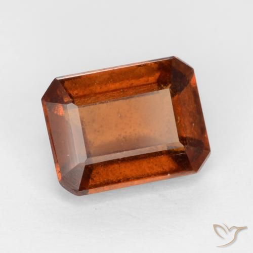 2.06 ct Orange Hessonite Garnet Stone, Natural Hessonite Garnet in Octagon Facet Shape for Sale