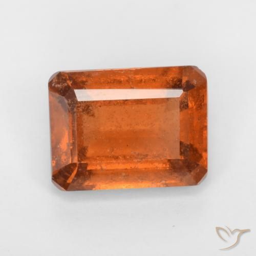 1.97 ct Orange Hessonite Garnet Stone, Natural Hessonite Garnet in Octagon Facet Shape for Sale