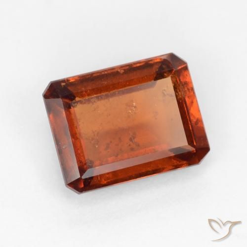 1.72 ct Orange Hessonite Garnet Stone, Natural Hessonite Garnet in Octagon Facet Shape for Sale