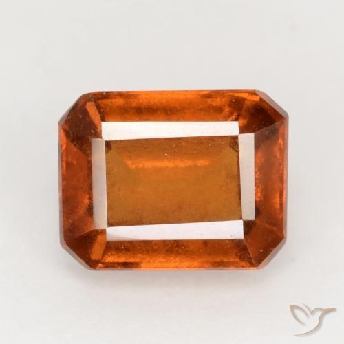 2.32 ct Orange Hessonite Garnet Gemstone, Hessonite Garnet Gem in Octagon Facet Shape for Sale.