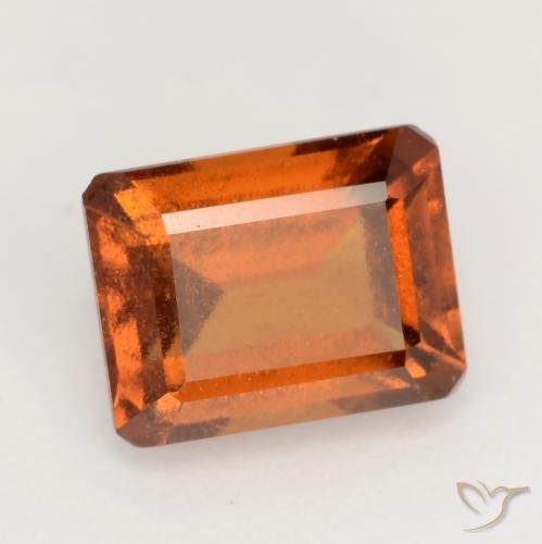 2.15 ct Orange Hessonite Garnet Stone, Natural Hessonite Garnet in Octagon Facet Shape for Sale