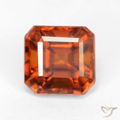 1.98 ct Orange Hessonite Garnet Stone, Natural Hessonite Garnet in Octagon Facet Shape for Sale