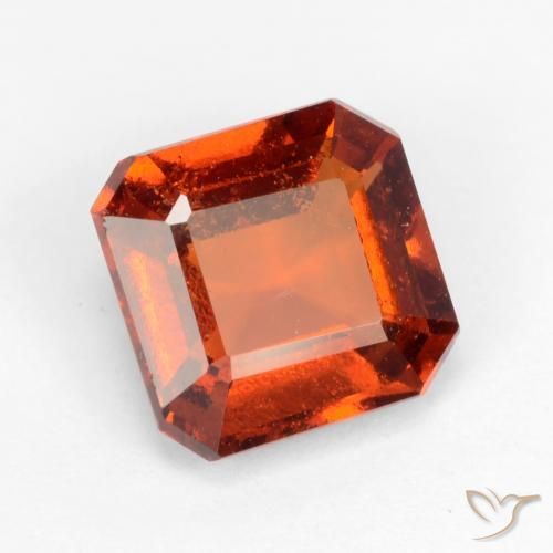 1.95 ct Orange Hessonite Garnet Stone, Natural Hessonite Garnet in Octagon Facet Shape for Sale
