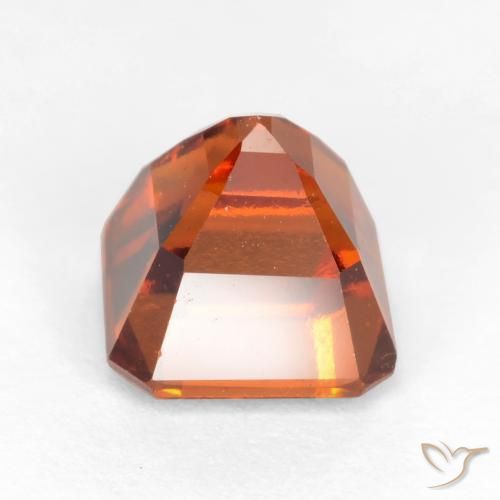 Hessonite Garnet Gemstone in 6.3 x 6.3 mm Size for Sale, Hessonite Garnet Stone in Medium-Dark Orange Color