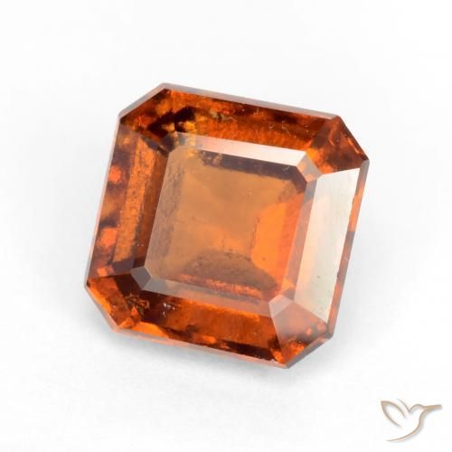 2.06 ct Orange Hessonite Garnet Stone, Natural Hessonite Garnet in Octagon Facet Shape for Sale