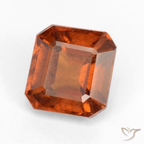2.18 ct Orange Hessonite Garnet Stone, Natural Hessonite Garnet in Octagon Facet Shape for Sale