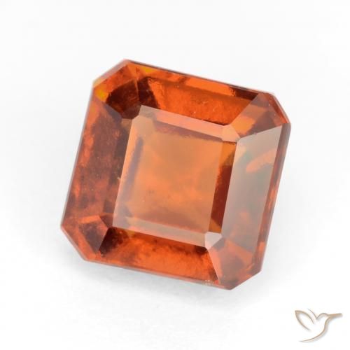 2.51 ct Orange Hessonite Garnet Stone, Natural Hessonite Garnet in Octagon Facet Shape for Sale