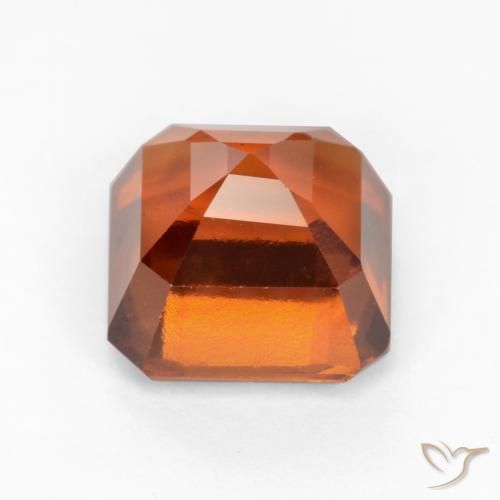 Hessonite Garnet Gemstone in 7 x 7 mm (calibrated) Size for Sale, Hessonite Garnet Stone in Deep Orange Color