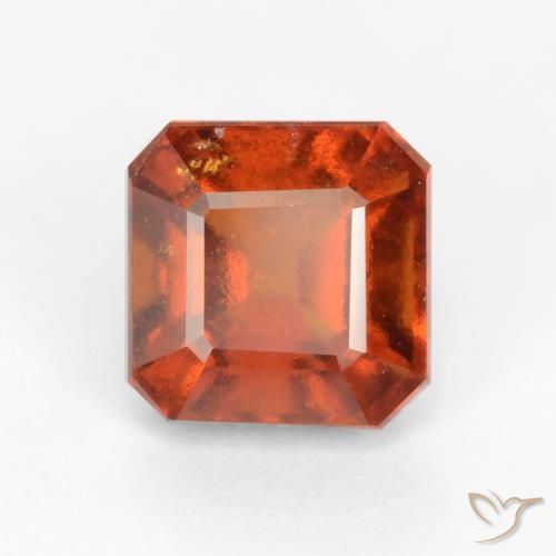 2.47 ct Orange Hessonite Garnet Stone, Natural Hessonite Garnet in Octagon Facet Shape for Sale