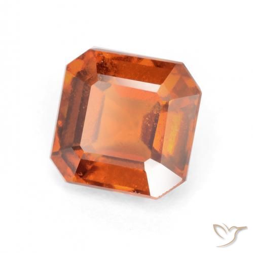 2.30 ct Orange Hessonite Garnet Stone, Natural Hessonite Garnet in Octagon Facet Shape for Sale
